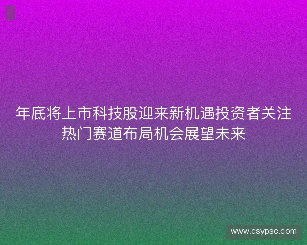 年底将上市科技股迎来新机遇投资者关注热门赛道布局机会展望未来 年底将上市科技股迎来新机遇投资者关注热门赛道布局机会展望未来